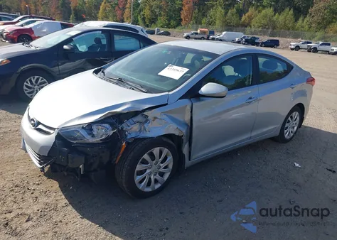 2013 Hyundai Elantra Gls from USA, damaged, VIN 5NPDH4AE7DH196149